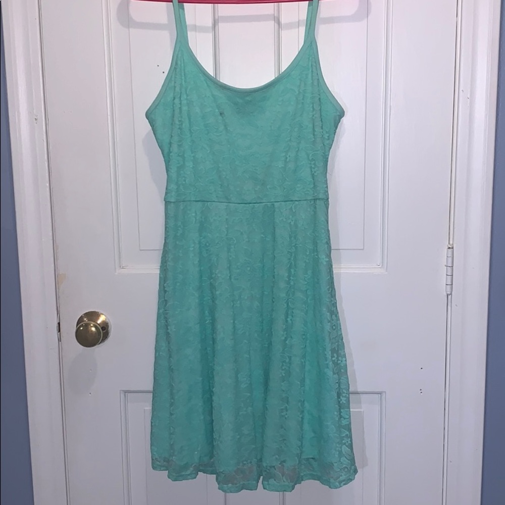 Mint lace  baby doll dress